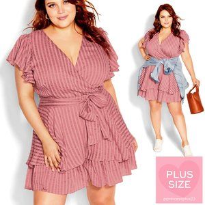 City Chic | *PLUS SIZE* | First Date Playsuit - Misty Rose